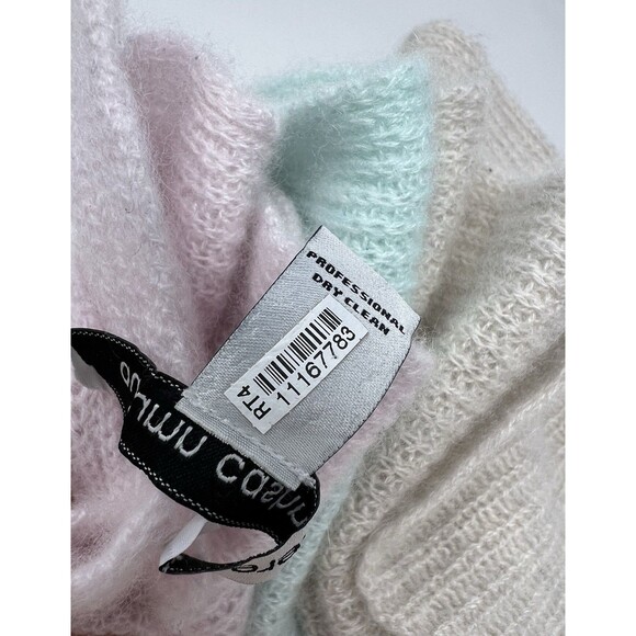 Autumn Cashmere Women's Color Block Pastel Oversized Scarf Wrap Sz 84 X 24'' Lux - Picture 7 of 12